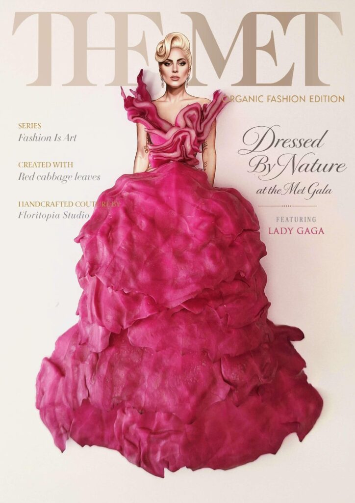 I created a series of magazine-style covers imagining Hollywood stars in couture gowns made from everyday food and organic elements for the Met Gala 2026. A blend of fashion, nature and red-carpet fantasy inspired by the 'Fashion Is Art' theme. Which look would win best dressed?