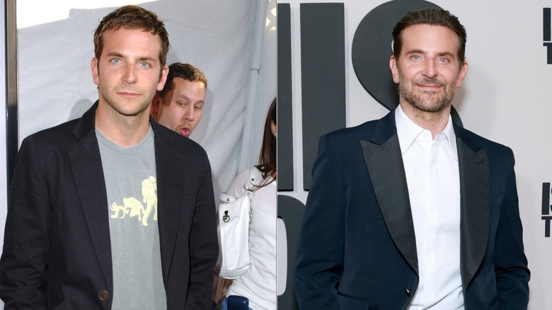 Bradley Cooper before and after he quit drinking alcohol