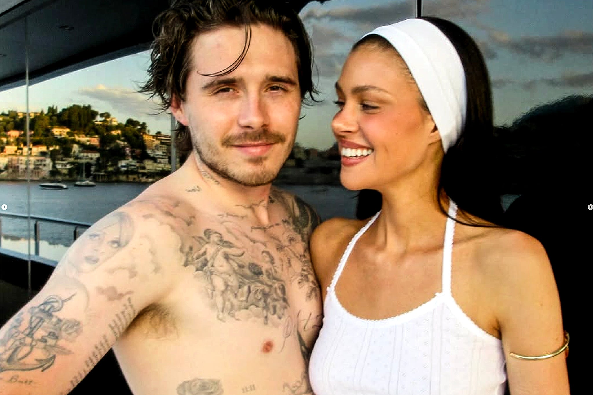 Brooklyn Beckham pictured with his wife Nicola Peltz claims that his family values public promotion and endorsements above all else