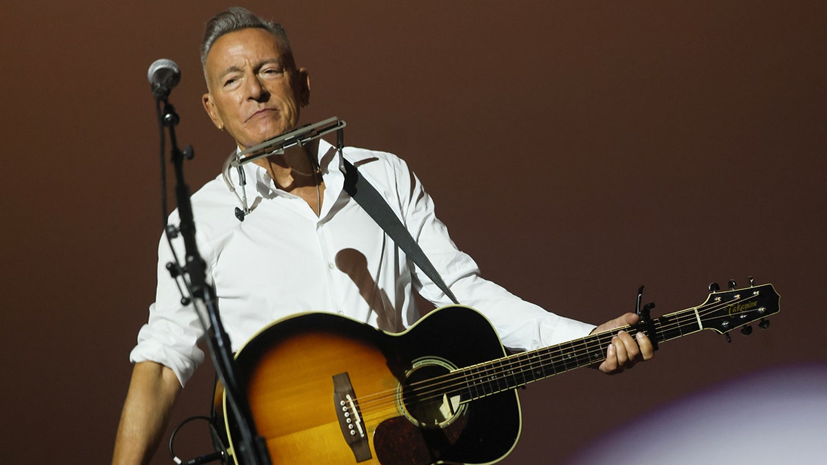 Bruce Springsteen performing on stage at the AFI FEST 2025 in Hollywood, California