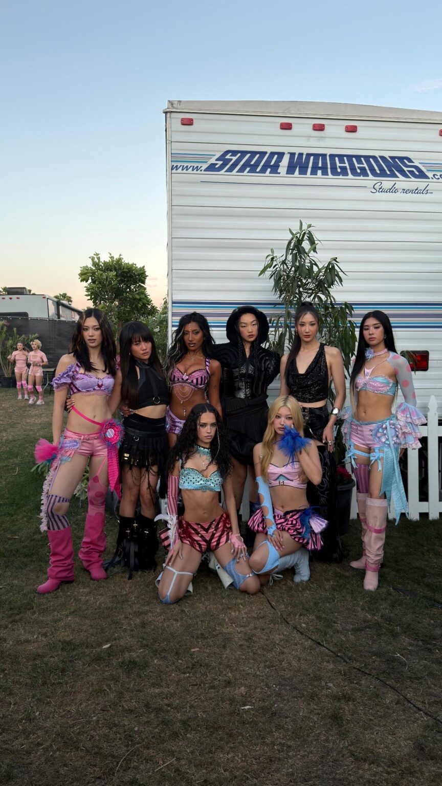 KATSEYE and Huntrix (Ejae, Audrey Nuna, Rei Ami) at Coachella