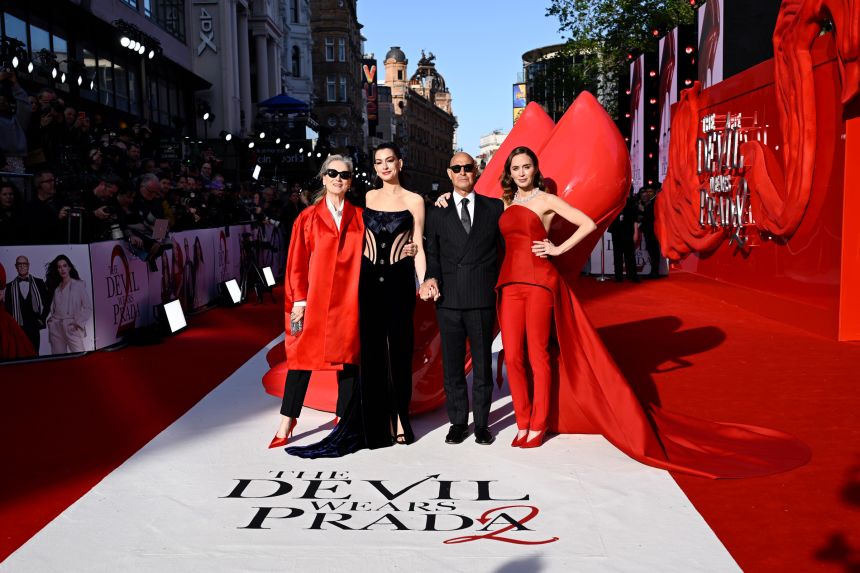 Meanwhile, at the London premiere.