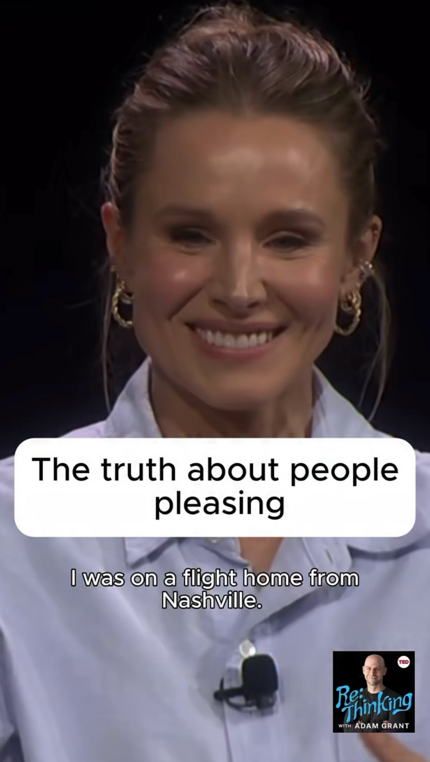 Kristen Bell talks about her struggles in being able to overcome the habit of people-pleasing!