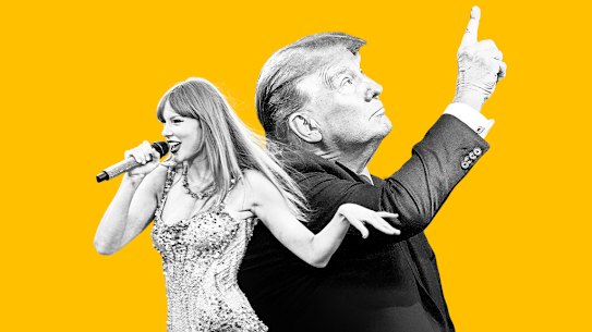 Taylor Swift has turned her back previously on US presidential contender Donald Trump.