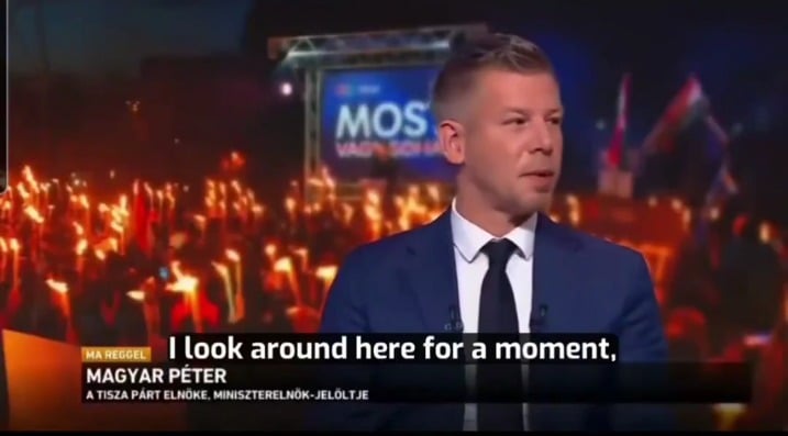 Magyar, the new Hungarian prime minister, says on pro Orbán state propaganda television that they will be fired on his first day in office.