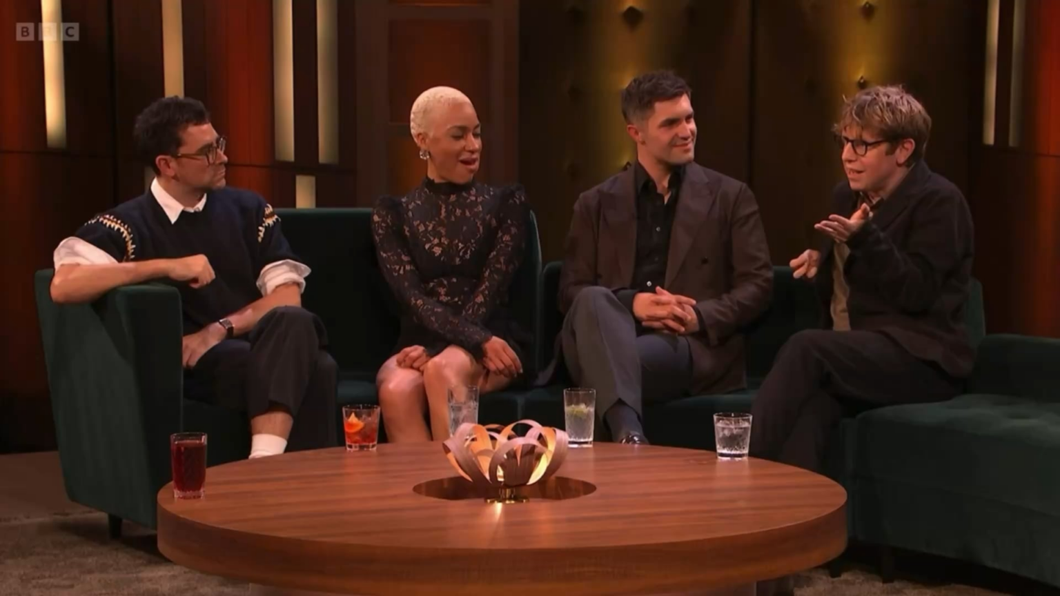 Dan Levy learns about and meets Mr Blobby while on The Claudia Winkleman Show