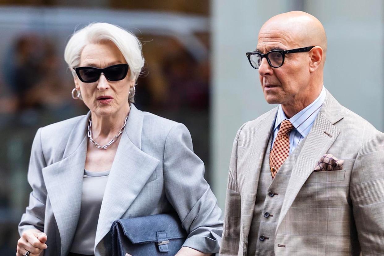 Meryl Streep and Stanley Tucci filming 'The Devil Wears Prada 2'Credit: TheStewartofNY/GC Images