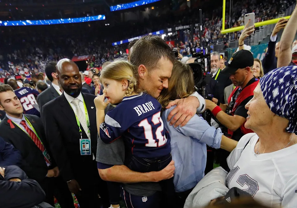 Tom Brady with his family in 2017.Credit: Getty Images