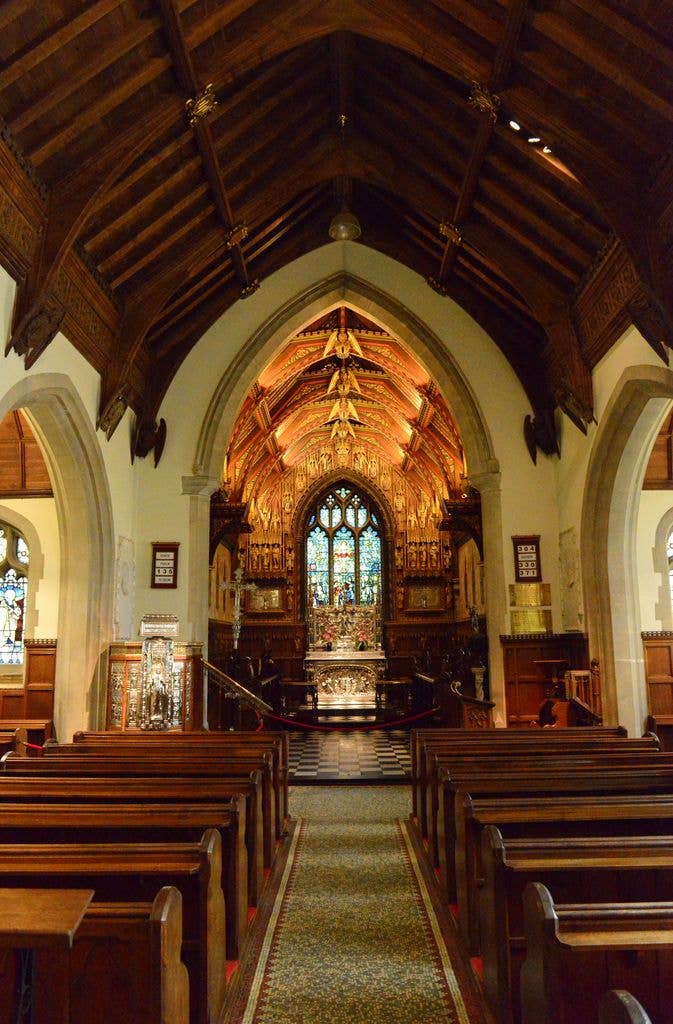 Interior shot of the Church of St Magdalene