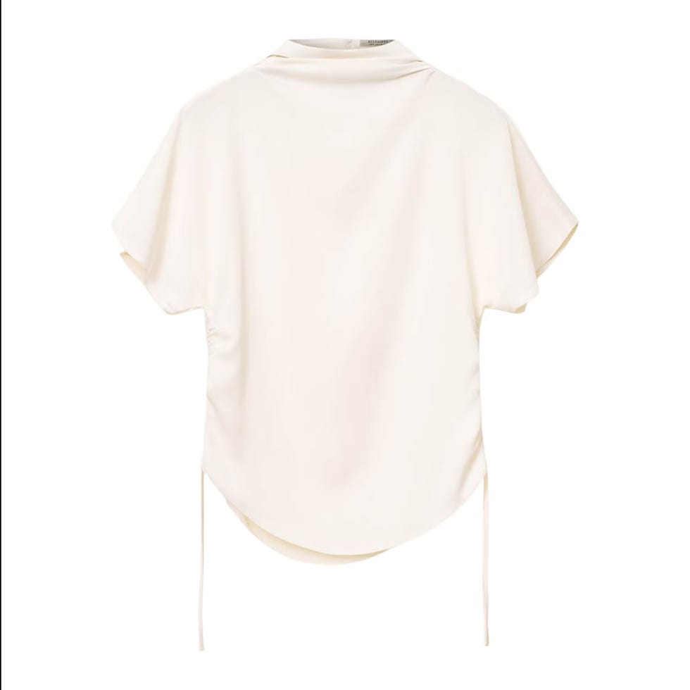 Leslie Satin Short Sleeve Top