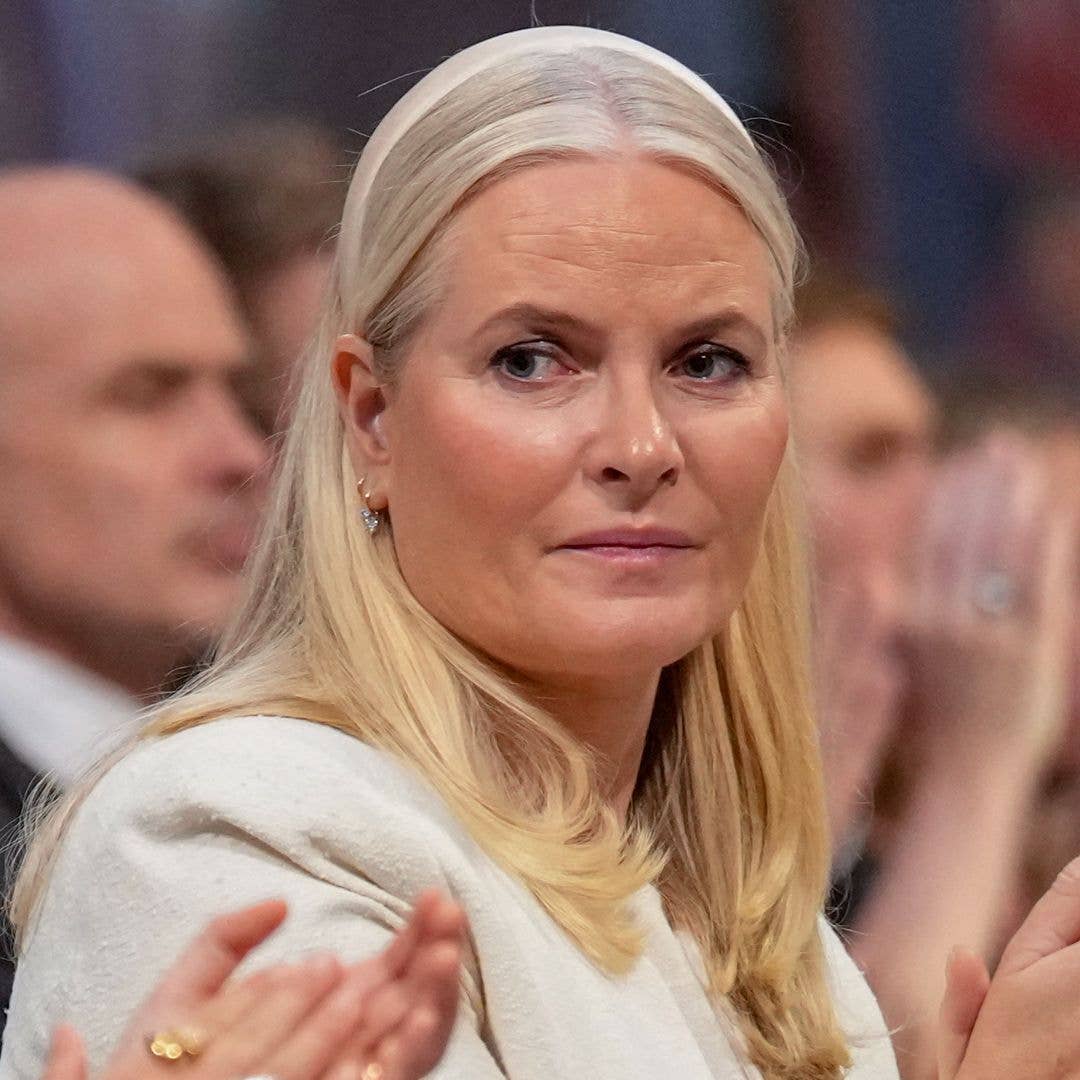 Crown Princess Mette-Marit applauds during the 2025 Nobel Peace Prize ceremony