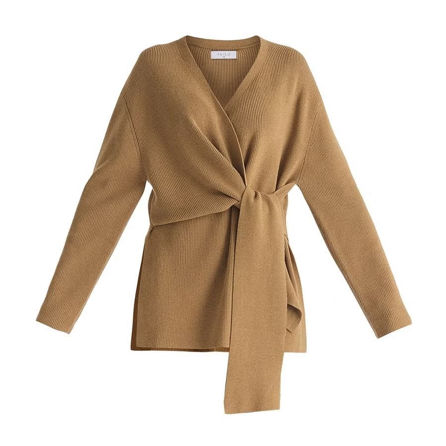 <p><strong>Wrap Side Tie Knit Jumper</strong></p>