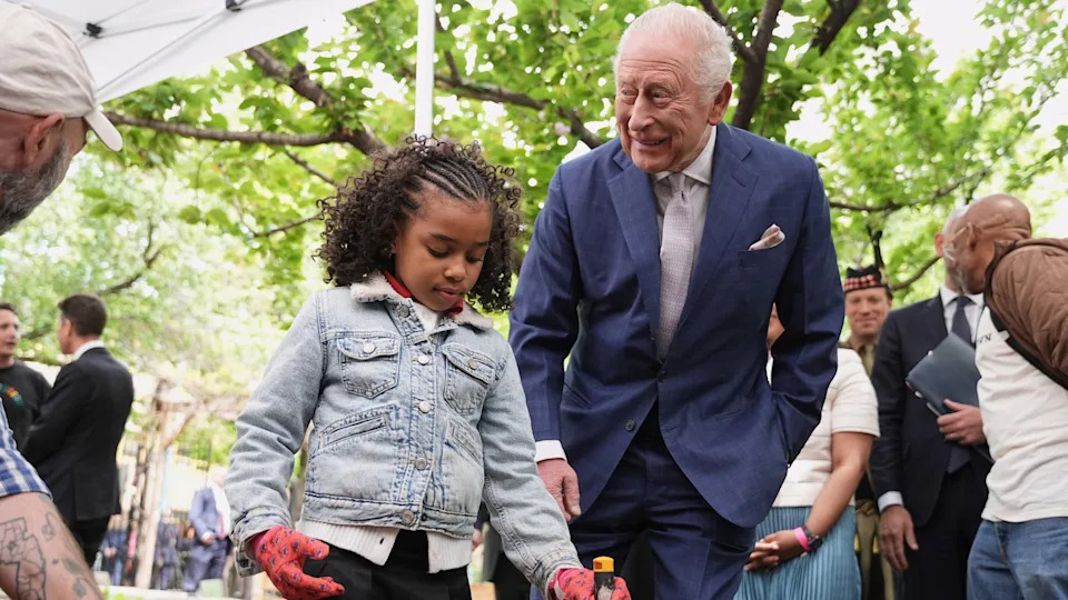 The King attends an event at Harlem Grown.