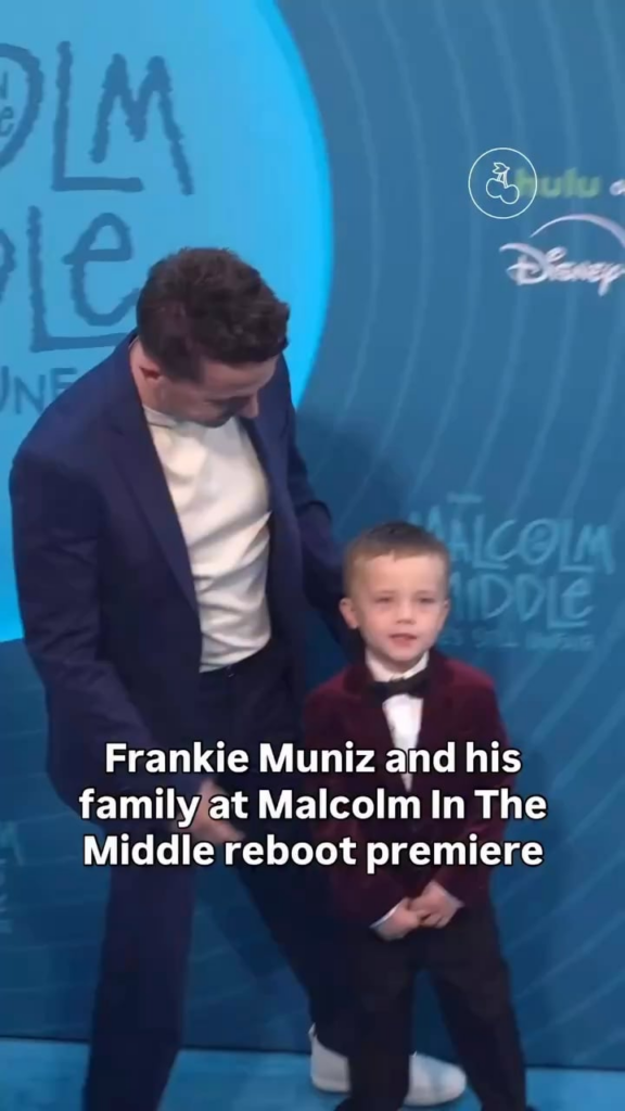 Frankie Muniz with his family at the premiere of 'Malcolm In The Middle: Life's Still Unfair!