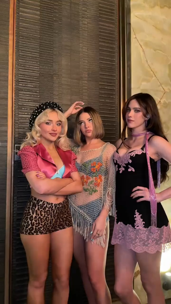 'Today I'm doing a house tour...' - Sabrina Carpenter with Madelyn Cline and Margaret Qualley - TikTok April 2026