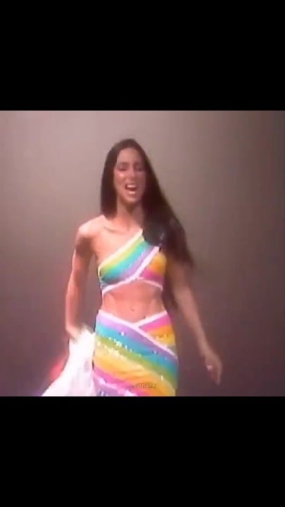 Cher's outfit reveals on "THE CHER SHOW", 1975