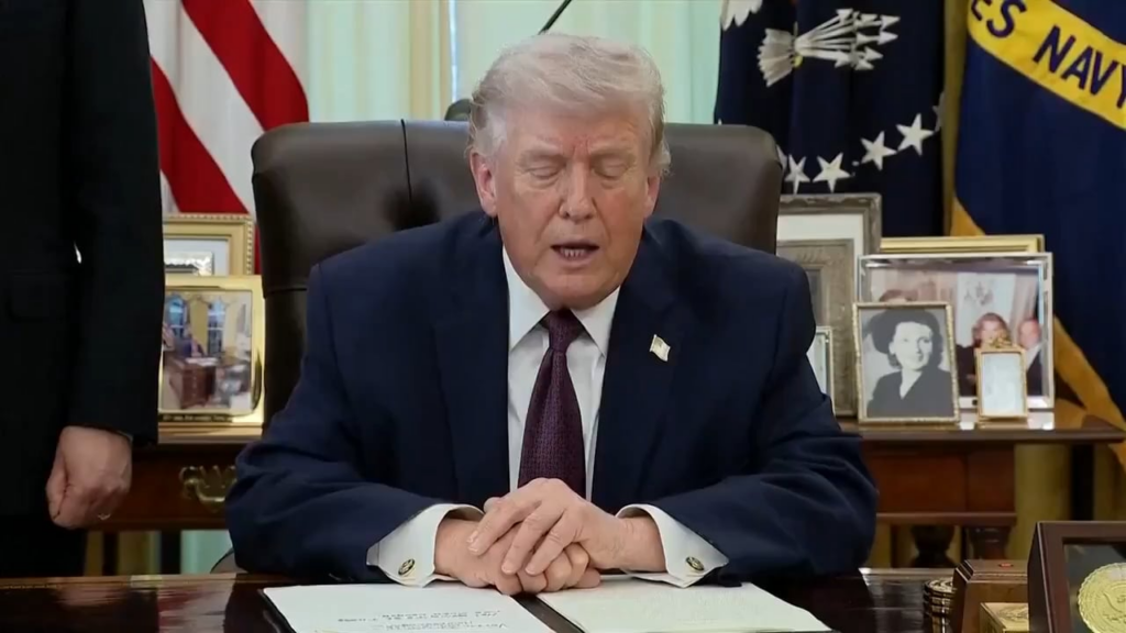 Trump with some unusual language while threatening sending troops to LA for the Olympics & World Cup : "We're going to have to force ourselves upon them, which we have the right to do.”