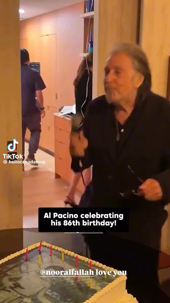 Al Pacino busts a move celebrating his 86th birthday