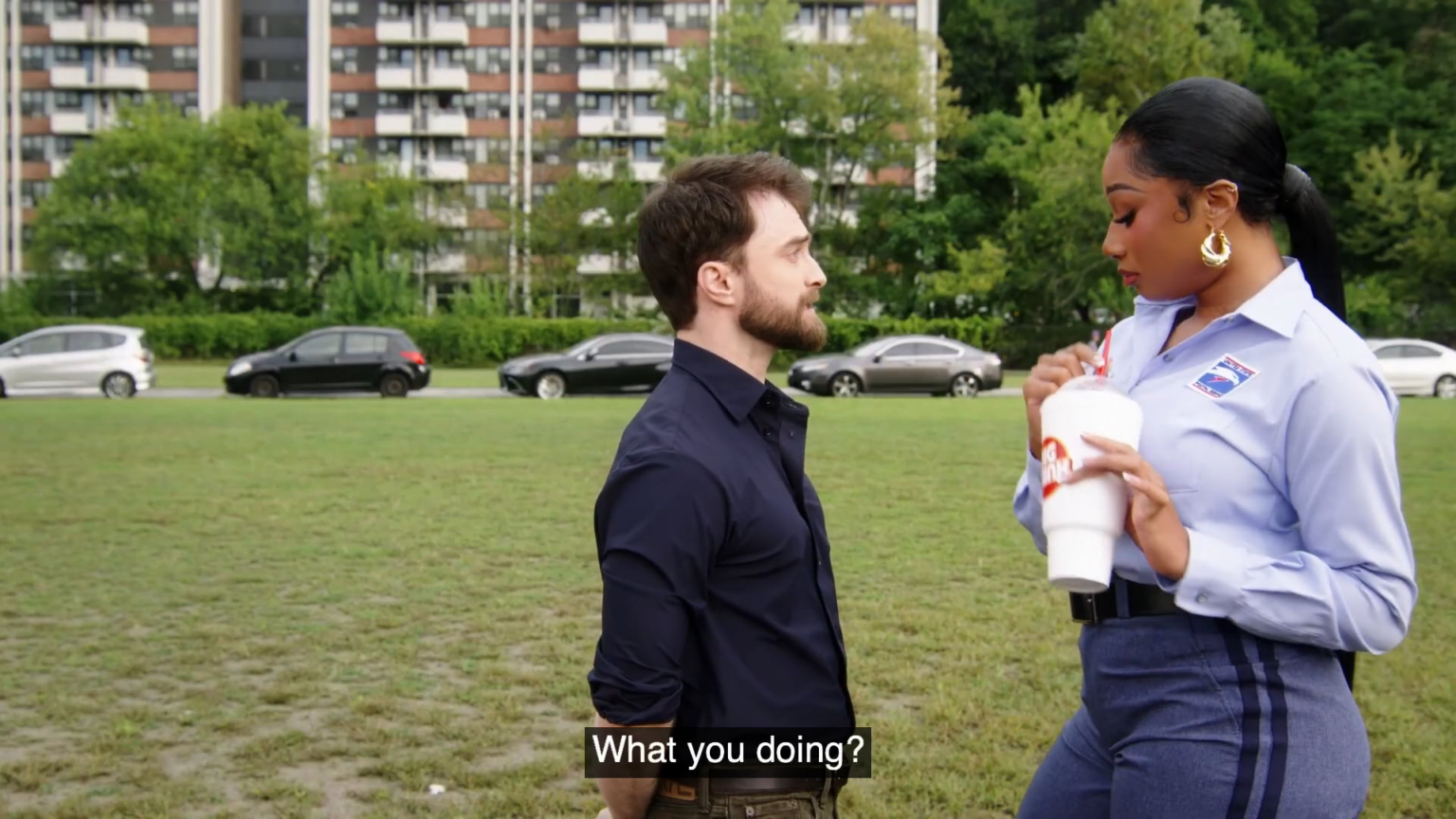 Daniel Radcliffe and Megan Thee Stallion on 'The Fall and Rise of Reggie Dinkins'