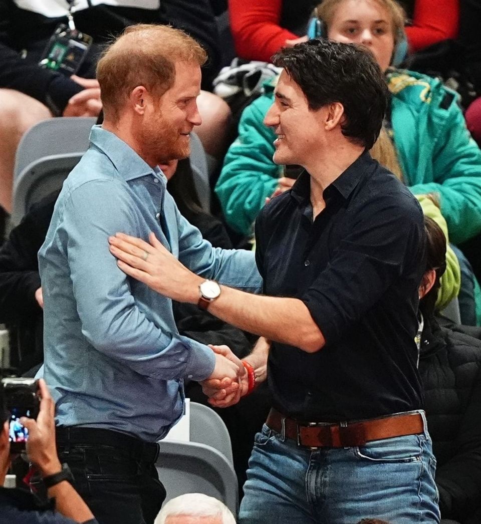 New images from Prince Harry's Justin Trudeau Canada getaway show skiing moments with Olympian Eileen Gu and Katy Perry joining the group.