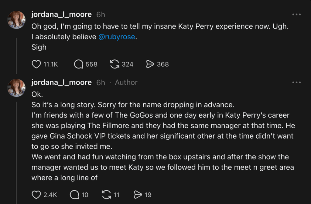 In solidarity with Ruby Rose, drag queen alleges Katy Perry tried to take her clothes off at meet n' greet and didn't stop when told