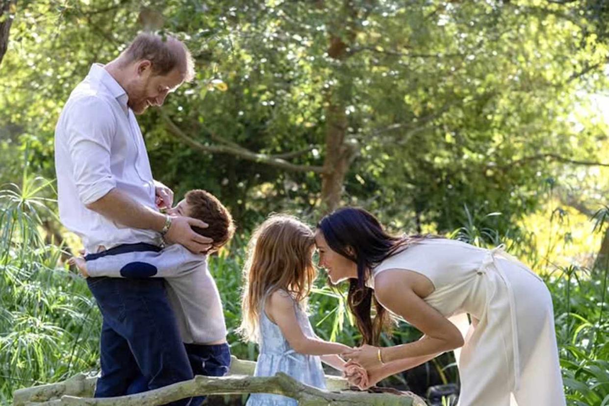 Prince Harry, Prince Archie, Princess Lilibet and Meghan Markle in their 2025 holiday cardCredit: Meghan, Duchess of Sussex/Instagram