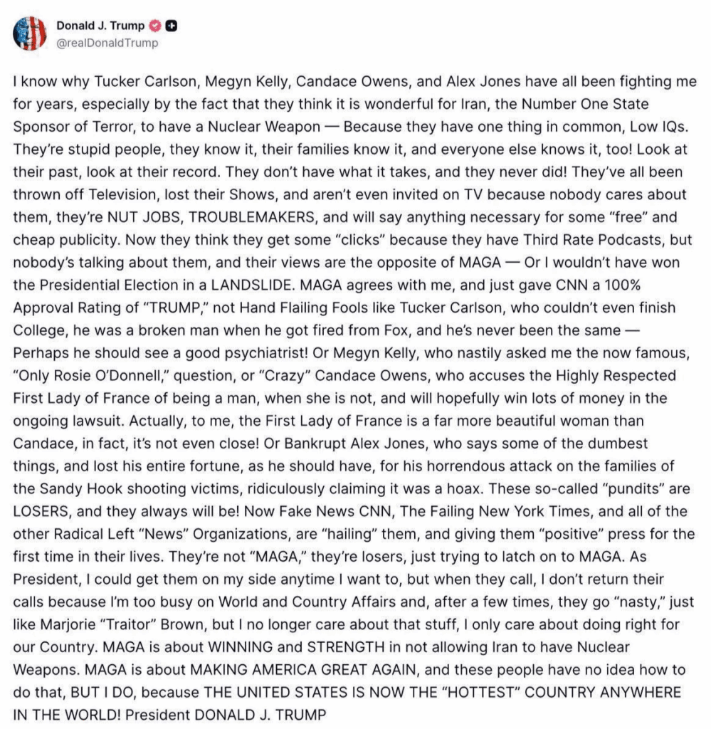 Trump just dropped a massive, angry tweet attacking everyone who criticized him.