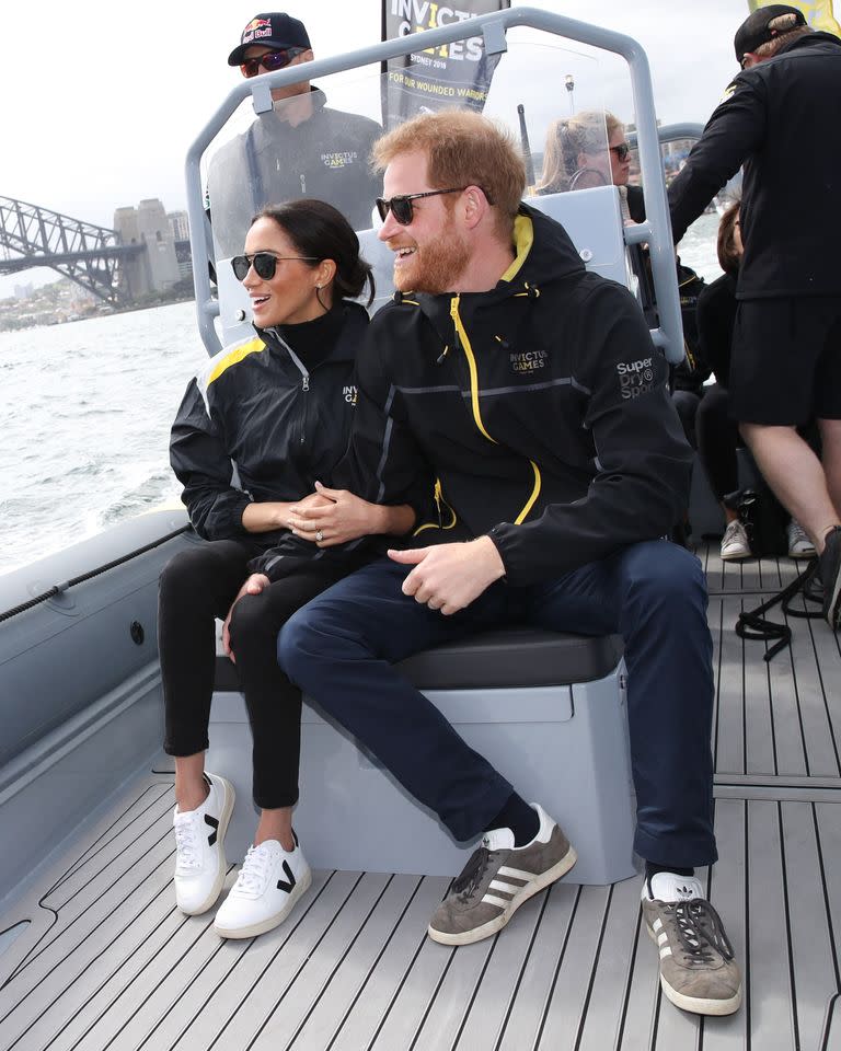 Meghan Markle and Prince Harry on their 2018 Australia tour.Credit: Getty Images