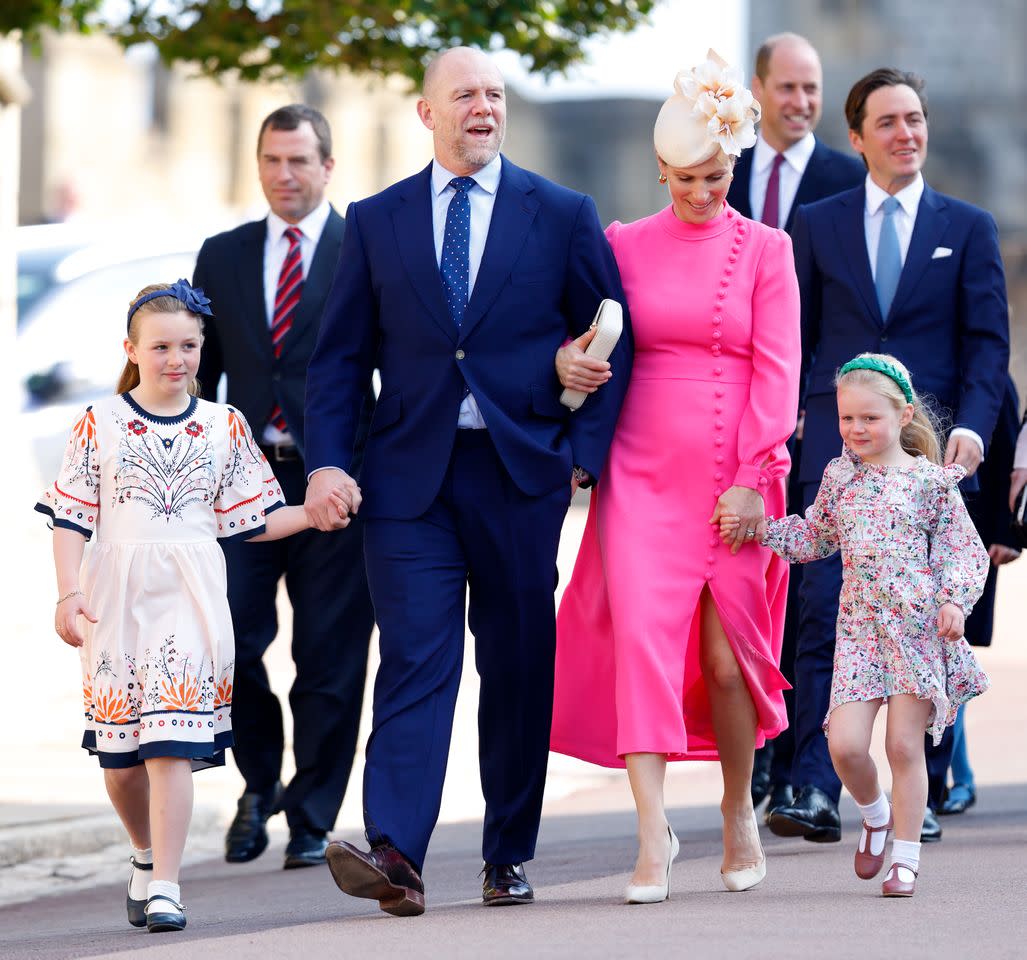 Mike and Zara Tindall with their daughters Mia and Lena on Easter Sunday in 2023.Credit: Getty Images