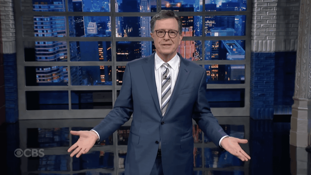 Stephen Colbert reacts to Trump's AI Jesus post angering the Knights Templar - "Well, it's official: we're trapped in a Dan Brown movie."