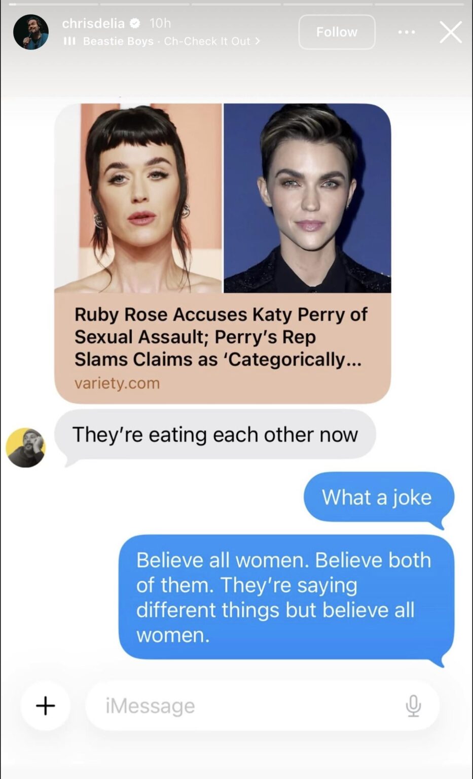 Comedian and Actor Chris D'Elia, who has been accused of sexual assault and harassment, mocks MeToo movement slogan