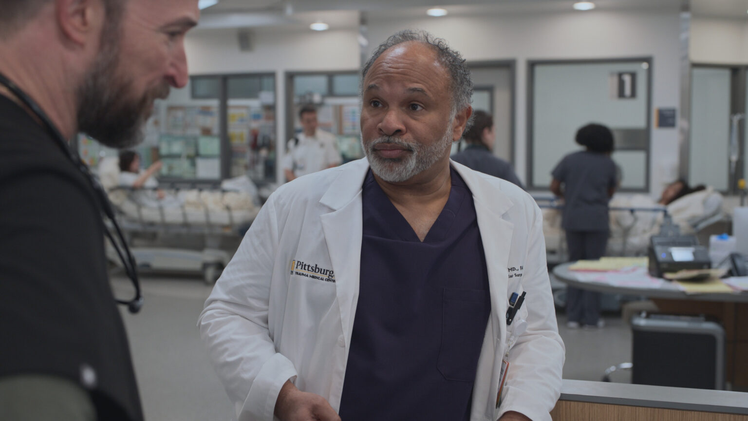 Former "Cosby Show" actor Geoffrey Owens, once went viral working retail in between acting jobs, now guest starring on one of the biggest shows "The Pitt." (Courtesy of HBO Max)