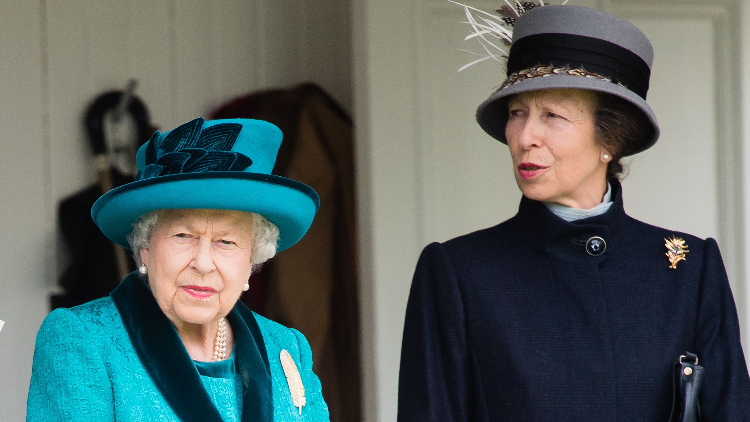Queen Elizabeth II and Princess Anne attend the 2018 Braemar Highland Gathering at The Princess Royal and Duke of Fife Memorial Park on September 1, 2018