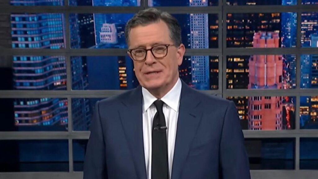 Stephen Colbert: "Trump doesn't say which civilization will die tonight...Because ours has been seen wandering on a highway overpass"