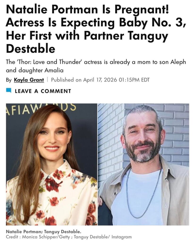 Natalie Portman Is Pregnant! Actress Is Expecting Baby No. 3, Her First with Partner Tanguy Destable