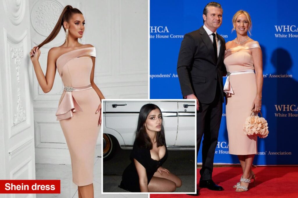 Troll blasted for attacking Pete Hegseth's wife over her $42 WHCD gown from Shein