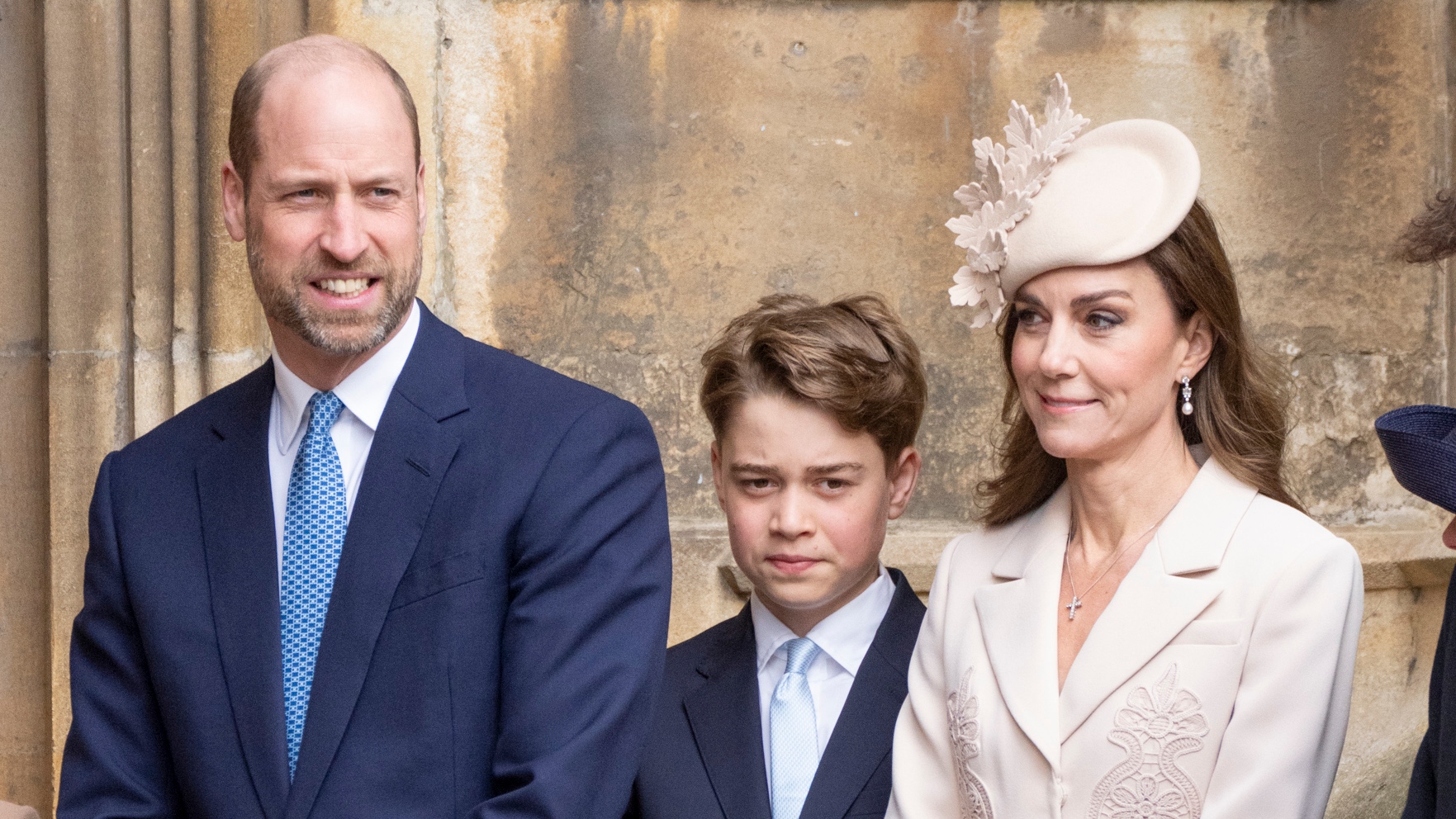 Catherine, Princess of Wales and Prince William, Prince of Wales with Prince George of Wales attend the 2026 Easter Matins Service at St George's Chapel on April 5, 2026