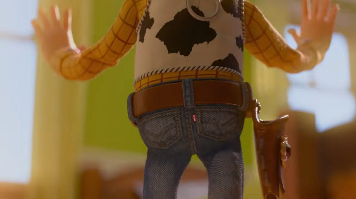 Woody from Toy Story in Levi's Super Bowl ad
