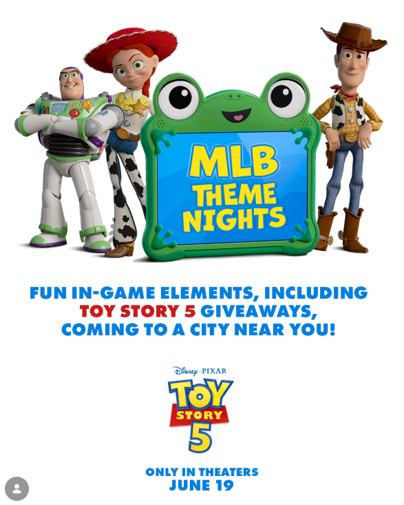 Major League Baseball (MLB) Toy Story 5 theme nights