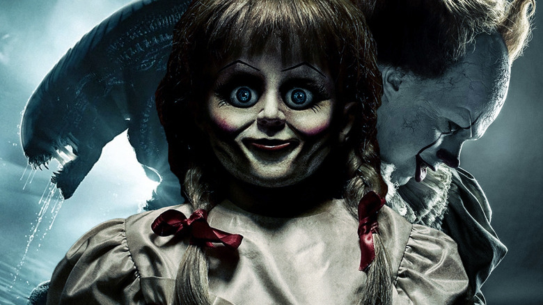 A xenomorph, Annabelle, and Pennywise