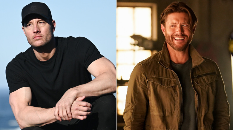 Justin Hartley as Colter and Jensen Ackles as Russell Shaw in Tracker