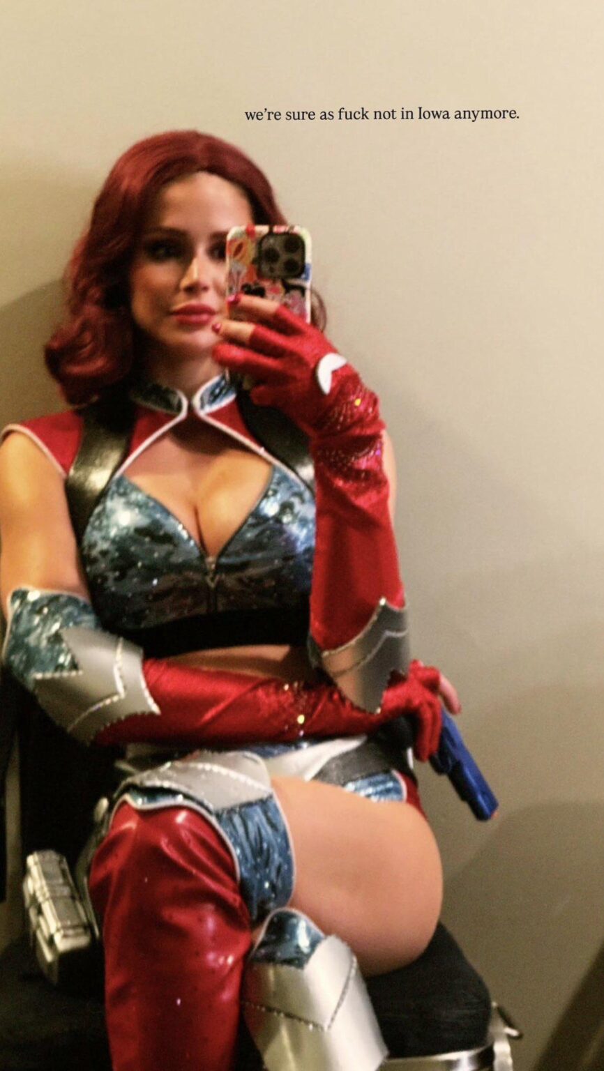 Erin Moriarty via her IG story: we’re sure as fuck not in Iowa anymore