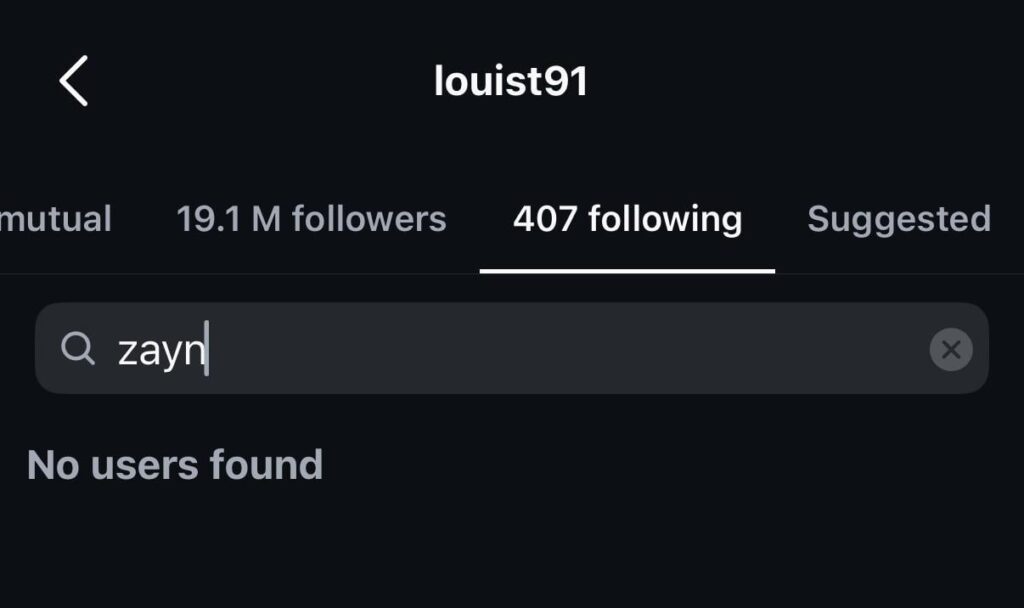 Louis Tomlinson has unfollowed Zayn Malik following rumours Zayn insulted Louis’s dead mother and then assaulted him