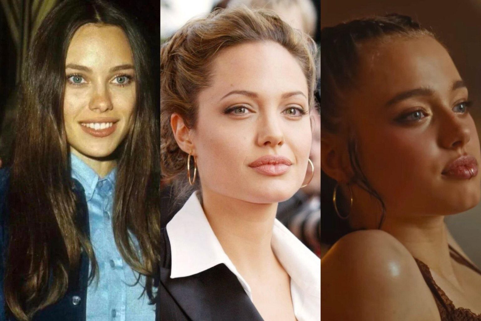 Three generations of face cards: Marcheline Bertrand, Angelina Jolie and Shiloh Jolie