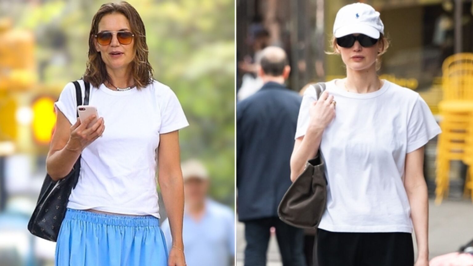 celebrity collage of the Leset Margot T-shirt for A-List Edit