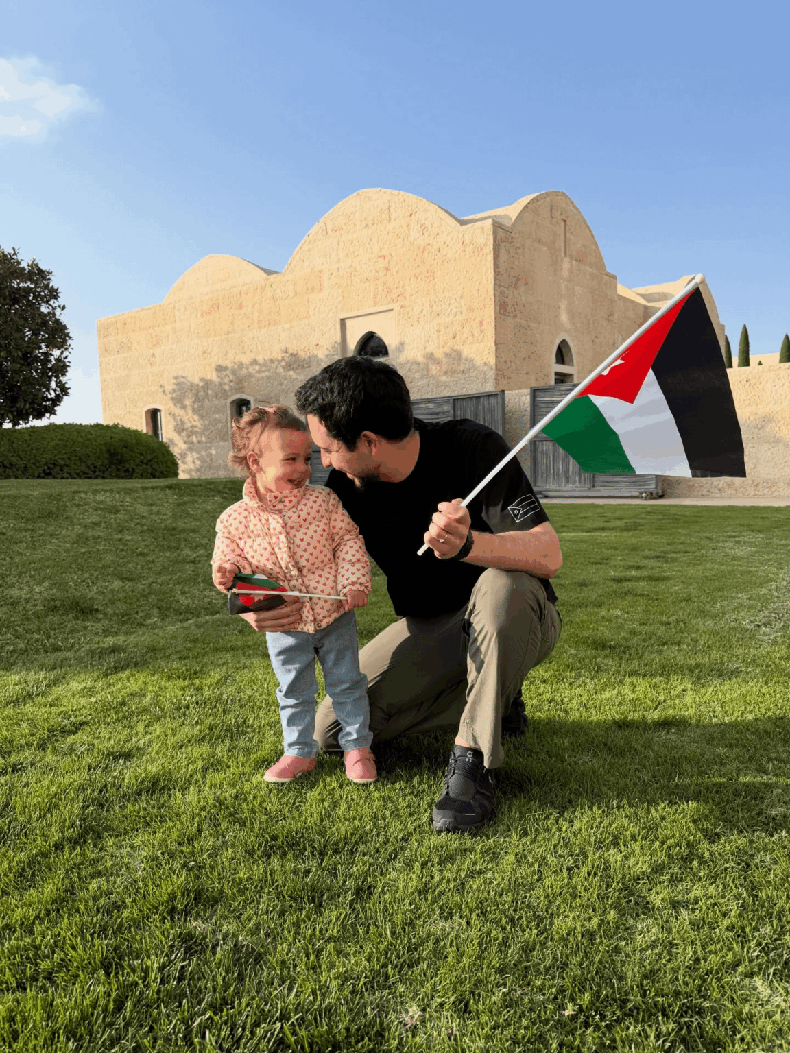 Crown Prince Hussein of Jordan marked Jordan’s Flag Day alongside his daughter, Princess Iman