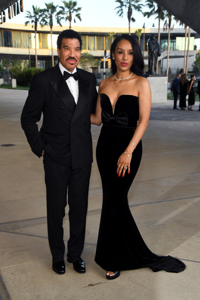 Lionel Richie and Lisa Parigi attend LACMA's Opening Gala for The David Geffen Galleries