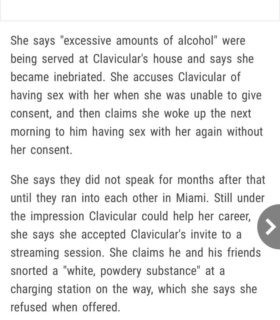 Streamer Braden “Clavicular” Peters accused of rape and battery in a lawsuit from teen influencer.