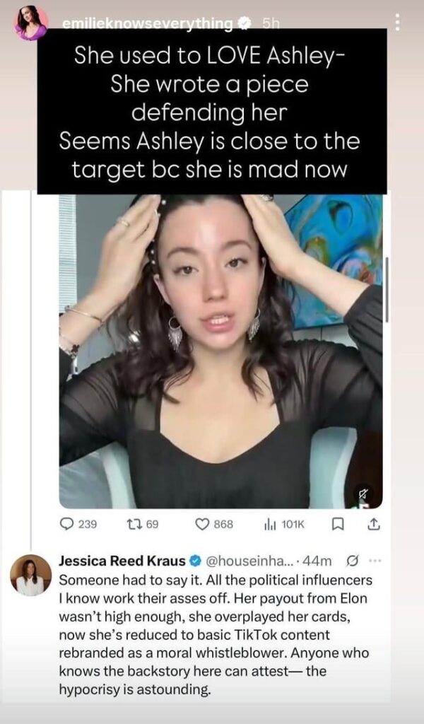 Former conservative influencer Ashley St Claire exposes the husband of MAGA influencer and self proclaimed “journalist” Jessica Reed Kraus aka HouseInhabit