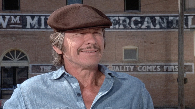 Charles Bronson as Majestyk, thinking about his melons in Mr. Majestyk